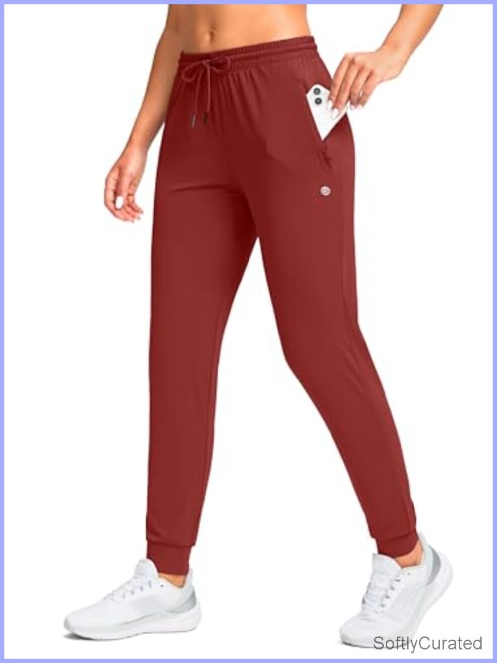 Tapered Sweatpants with Zipper Pockets for Women Lounge Jogging